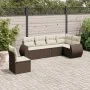 Set sofás de jardín 6 piezas y cojines ratán sintético marrón by , Garden sets - Ref: Foro24-3253770, Price: 425,75 €, Discou...