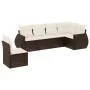 Set sofás de jardín 6 piezas y cojines ratán sintético marrón by , Garden sets - Ref: Foro24-3253770, Price: 425,75 €, Discou...