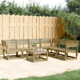 Juego de sofás de jardín 6 piezas madera de pino impregnada by , Garden sets - Ref: Foro24-3217019, Price: 498,69 €, Discount: %