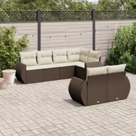 Juego de sofás de jardín 7 piezas con cojines ratán PE marrón von , Gartensets - Ref: Foro24-3253950, Preis: 555,96 €, Rabatt: %