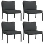 Juego de muebles de jardín 9 piezas acero con cojines gris by , Garden sets - Ref: Foro24-3187950, Price: 845,16 €, Discount: %