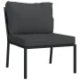 Juego de muebles de jardín 9 piezas acero con cojines gris by , Garden sets - Ref: Foro24-3187950, Price: 845,16 €, Discount: %