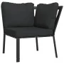Juego de muebles de jardín 9 piezas acero con cojines gris by , Garden sets - Ref: Foro24-3187950, Price: 845,16 €, Discount: %