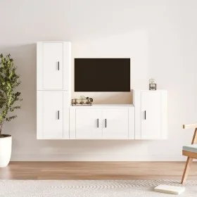 Set de muebles de TV 4 pzas madera contrachapada blanco brillo von , TV-Möbel - Ref: Foro24-3188608, Preis: 163,63 €, Rabatt: %