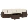 Set sofás de jardín 6 piezas y cojines ratán sintético marrón von , Gartensets - Ref: Foro24-3253680, Preis: 431,20 €, Rabatt: %