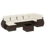 Set sofás de jardín 8 piezas y cojines ratán sintético marrón by , Garden sets - Ref: Foro24-3254030, Price: 510,32 €, Discou...