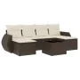 Juego de sofás de jardín 7 piezas con cojines ratán PE marrón by , Garden sets - Ref: Foro24-3254070, Price: 430,08 €, Discou...