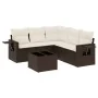 Set sofás de jardín 6 piezas y cojines ratán sintético marrón von , Gartensets - Ref: Foro24-3252500, Preis: 422,27 €, Rabatt: %