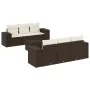 Juego de sofás de jardín 7 piezas con cojines ratán PE marrón by , Garden sets - Ref: Foro24-3254650, Price: 514,23 €, Discou...