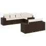 Juego de sofás de jardín 7 piezas con cojines ratán PE marrón by , Garden sets - Ref: Foro24-3255150, Price: 554,88 €, Discou...