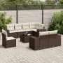 Set de sofás de jardín 9 pzas y cojines ratán sintético marrón by , Garden sets - Ref: Foro24-3255190, Price: 646,25 €, Disco...