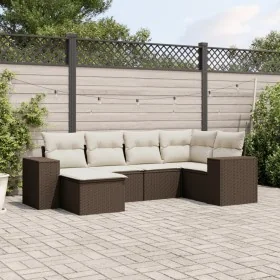 Set sofás de jardín 6 piezas y cojines ratán sintético marrón von , Gartensets - Ref: Foro24-3255200, Preis: 424,31 €, Rabatt: %