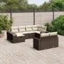 Set de sofás de jardín 10 pzas y cojines ratán sintético marrón by , Garden sets - Ref: Foro24-3266243, Price: 596,11 €, Disc...