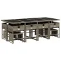 Set comedor de jardín con cojines 13 pzas ratán sintético gris de , Conjuntos de jardín - Ref: Foro24-3211340, Precio: 721,63...