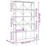Estantería madera ingeniería y metal gris Sonoma 100x26x180 cm de , Librerías y estanterías - Ref: Foro24-845429, Precio: 109...