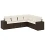 Set sofás de jardín 6 piezas y cojines ratán sintético marrón de , Conjuntos de jardín - Ref: Foro24-3222612, Precio: 423,06 ...