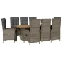 Set comedor jardín 9 pzas y cojines ratán sintético gris von , Gartensets - Ref: Foro24-3213519, Preis: 1,00 €, Rabatt: %