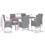 Set de comedor de jardín 7 pzas y cojines ratán sintético negro von , Gartensets - Ref: Foro24-3277515, Preis: 932,69 €, Raba...