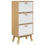 Zapatero OLDEN madera maciza pino blanco y marrón 55x35x120 cm by , Shoe racks and shoe organizers - Ref: Foro24-358620, Pric...