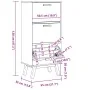 Zapatero OLDEN madera maciza pino blanco y marrón 55x35x120 cm by , Shoe racks and shoe organizers - Ref: Foro24-358620, Pric...