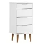 Mesita de noche MOLDE madera maciza de pino blanca 40x35x82 cm de , Cajoneras - Ref: Foro24-350502, Precio: 129,40 €, Descuen...