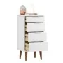 Mesita de noche MOLDE madera maciza de pino blanca 40x35x82 cm de , Cajoneras - Ref: Foro24-350502, Precio: 129,40 €, Descuen...