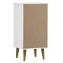 Mesita de noche MOLDE madera maciza de pino blanca 40x35x82 cm de , Cajoneras - Ref: Foro24-350502, Precio: 129,40 €, Descuen...