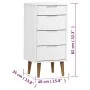 Mesita de noche MOLDE madera maciza de pino blanca 40x35x82 cm de , Cajoneras - Ref: Foro24-350502, Precio: 129,40 €, Descuen...