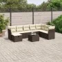 Set de sofás de jardín 9 pzas y cojines ratán sintético marrón by , Garden sets - Ref: Foro24-3263289, Price: 569,05 €, Disco...