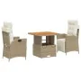 Set comedor de jardín 3 pzas con cojines ratán sintético beige by , Garden sets - Ref: Foro24-3277471, Price: 451,20 €, Disco...