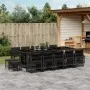 Set comedor de jardín con cojines 15 pzas ratán sintético negro by , Garden sets - Ref: Foro24-3210991, Price: 896,25 €, Disc...