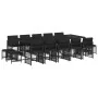 Set comedor de jardín con cojines 15 pzas ratán sintético negro by , Garden sets - Ref: Foro24-3210991, Price: 896,25 €, Disc...