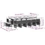 Set comedor de jardín con cojines 15 pzas ratán sintético negro by , Garden sets - Ref: Foro24-3210991, Price: 896,25 €, Disc...