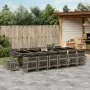 Set comedor de jardín 17 pzas y cojines ratán sintético gris by , Garden sets - Ref: Foro24-3211004, Price: 1,00 €, Discount: %