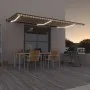 Toldo automático LED sensor de viento amarillo blanco 600x350cm von , Markisen - Ref: Foro24-3069253, Preis: 859,75 €, Rabatt: %
