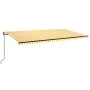 Toldo automático LED sensor de viento amarillo blanco 600x350cm von , Markisen - Ref: Foro24-3069253, Preis: 859,75 €, Rabatt: %