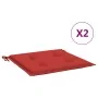 Cojines de silla de jardín 2 uds tela Oxford rojo 40x40x3 cm de , Cojines para sillas y sofás - Ref: Foro24-314014, Precio: 2...