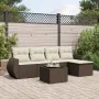 Set sofás de jardín 6 piezas y cojines ratán sintético marrón by , Garden sets - Ref: Foro24-3253640, Price: 383,07 €, Discou...