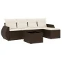 Set sofás de jardín 6 piezas y cojines ratán sintético marrón by , Garden sets - Ref: Foro24-3253640, Price: 383,07 €, Discou...