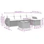 Set sofás de jardín 6 piezas y cojines ratán sintético marrón by , Garden sets - Ref: Foro24-3253640, Price: 383,07 €, Discou...