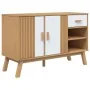Aparador OLDEN madera maciza pino blanco y marrón 114x43x73,5cm de , Aparadores - Ref: Foro24-358608, Precio: 158,04 €, Descu...
