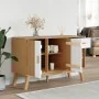 Aparador OLDEN madera maciza pino blanco y marrón 114x43x73,5cm de , Aparadores - Ref: Foro24-358608, Precio: 158,04 €, Descu...