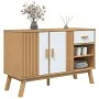 Aparador OLDEN madera maciza pino blanco y marrón 114x43x73,5cm de , Aparadores - Ref: Foro24-358608, Precio: 158,04 €, Descu...