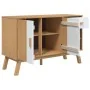 Aparador OLDEN madera maciza pino blanco y marrón 114x43x73,5cm de , Aparadores - Ref: Foro24-358608, Precio: 158,04 €, Descu...