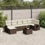 Set sofás de jardín 8 piezas y cojines ratán sintético marrón von , Gartensets - Ref: Foro24-3252830, Preis: 501,50 €, Rabatt: %