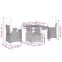 Set comedor de jardín 3 piezas con cojines ratán sintético gris by , Garden sets - Ref: Foro24-3277459, Price: 421,85 €, Disc...