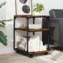 Soporte de impresora 3 niveles roble ahumado 43x48x64 cm von , Drucker unterstützt - Ref: Foro24-842278, Preis: 49,40 €, Raba...