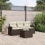 Set de sofás de jardín 4 pzas y cojines ratán sintético marrón von , Gartensets - Ref: Foro24-3252210, Preis: 279,32 €, Rabat...