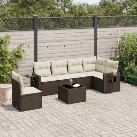 Juego de sofás de jardín 7 piezas con cojines ratán PE marrón von , Gartensets - Ref: Foro24-3252580, Preis: 471,86 €, Rabatt: %