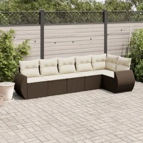 Set sofás de jardín 6 piezas y cojines ratán sintético marrón von , Gartensets - Ref: Foro24-3253730, Preis: 425,75 €, Rabatt: %